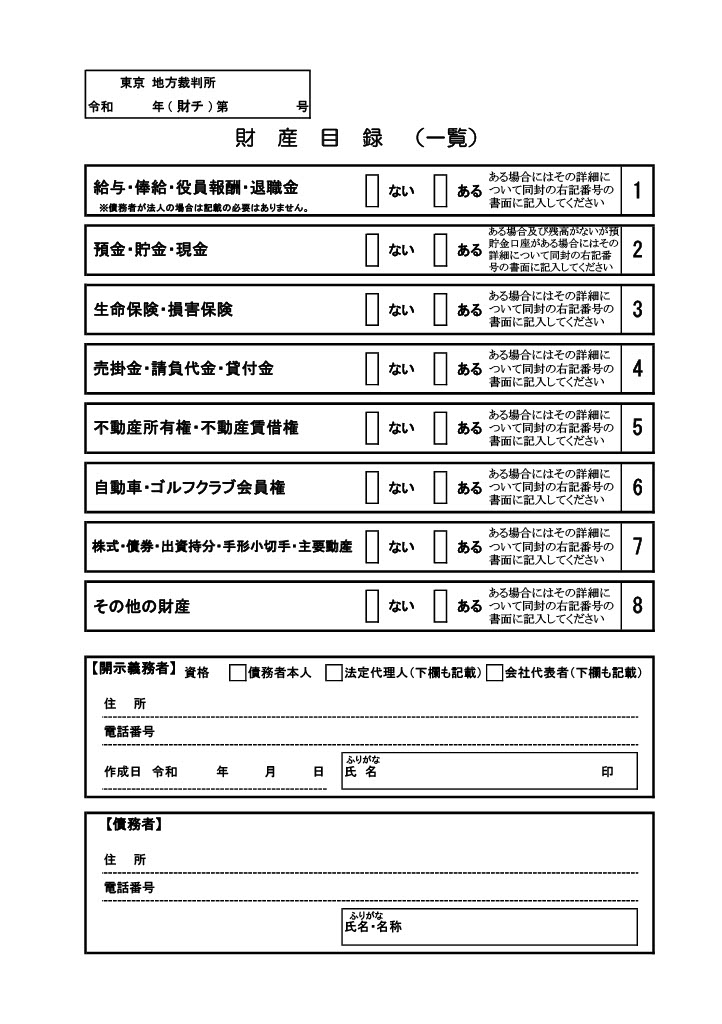 財産目録1