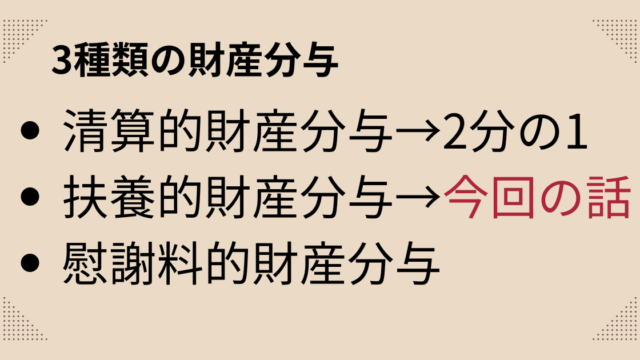 3種類の財産分与