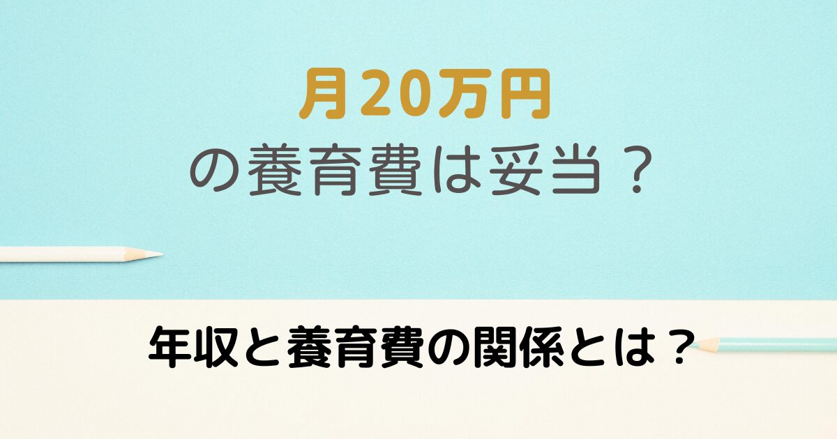 20万円の養育費と年収
